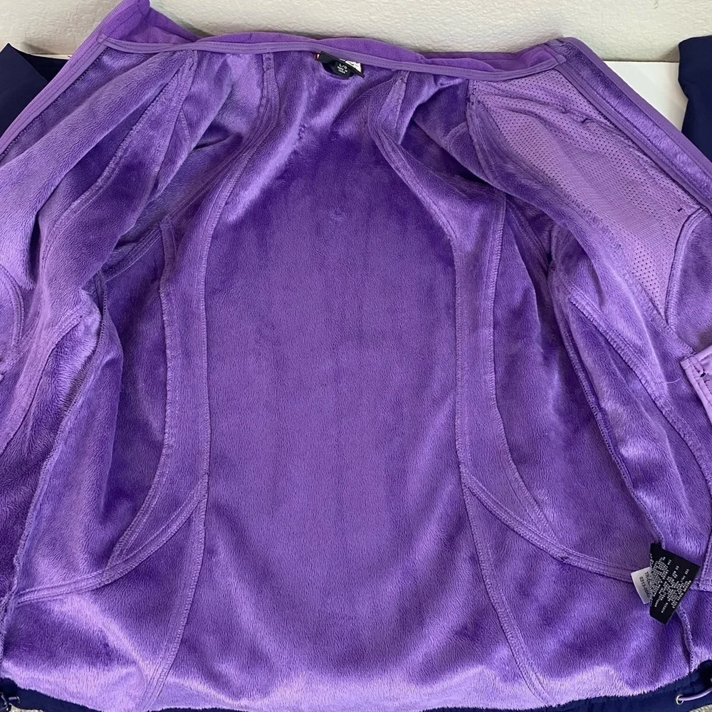 Double Diamond Purple Zip Up Soft Shell Water Resistant Jacket Size L